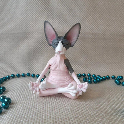 Figurine de Chat Sphynx Bouddha Décoration Intérieure
