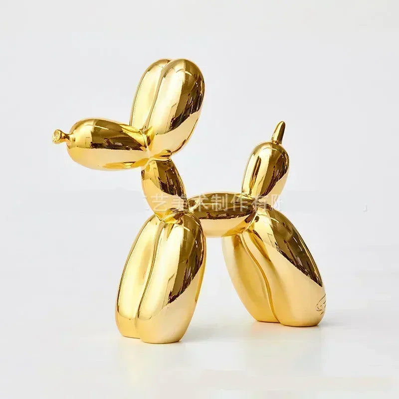 Sculpture de Chien Ballon en Résine
