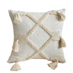 Housse de Coussin à Pompons style Bohème Nordique