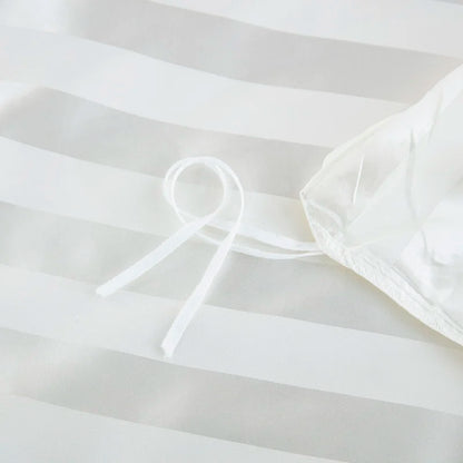 Parure Housse de couette rayée en Satin