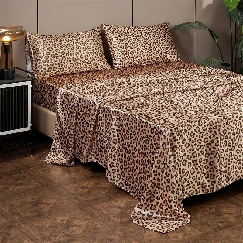 Parure de Draps Léopard en Satin