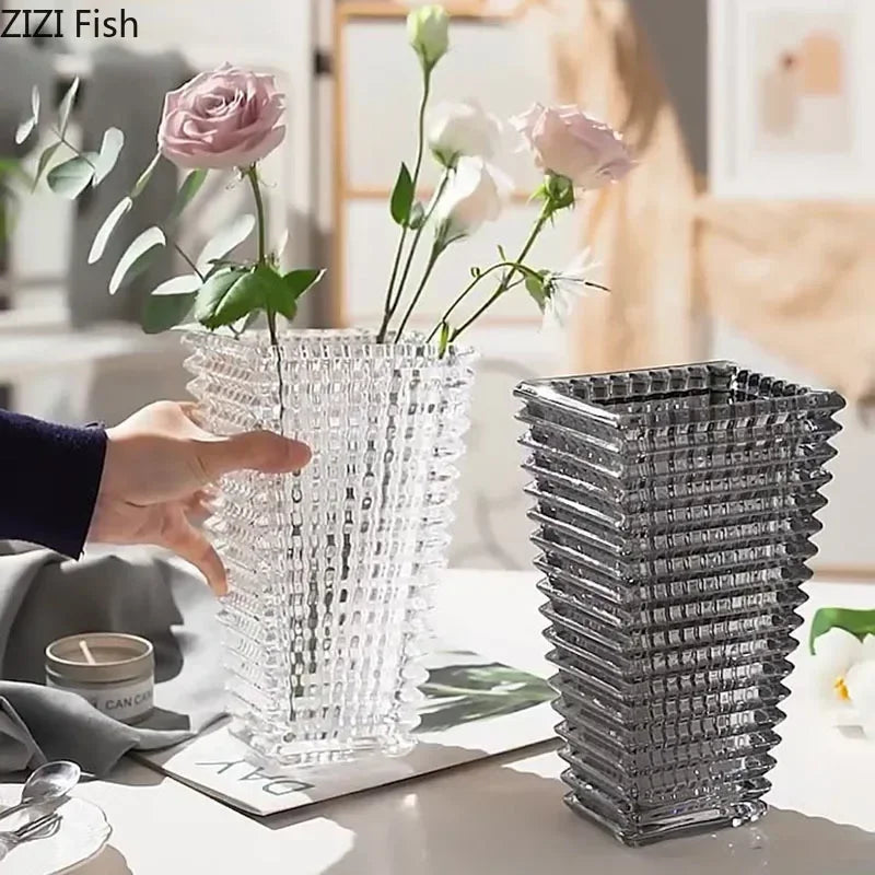 Vase en Cristal Transparent