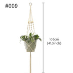 Macramé Mural Porte plantes - Paniers suspendus
