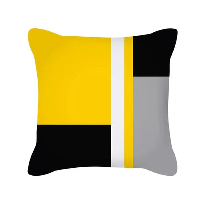 Housse de Coussin à Motif Jaune