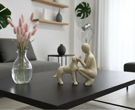 Figurine Chien et son Maître