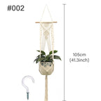 Macramé Mural Porte plantes - Paniers suspendus