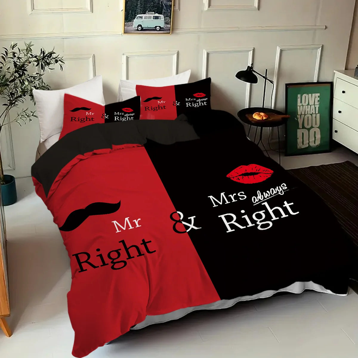 Parure Housse de Couette King Queen 3D