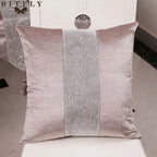 Housses de Coussin Décoratives à Paillettes et Strass