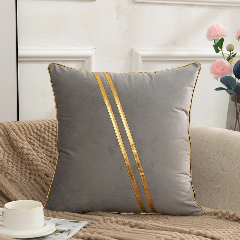 Housse de Coussin en Velours Doux
