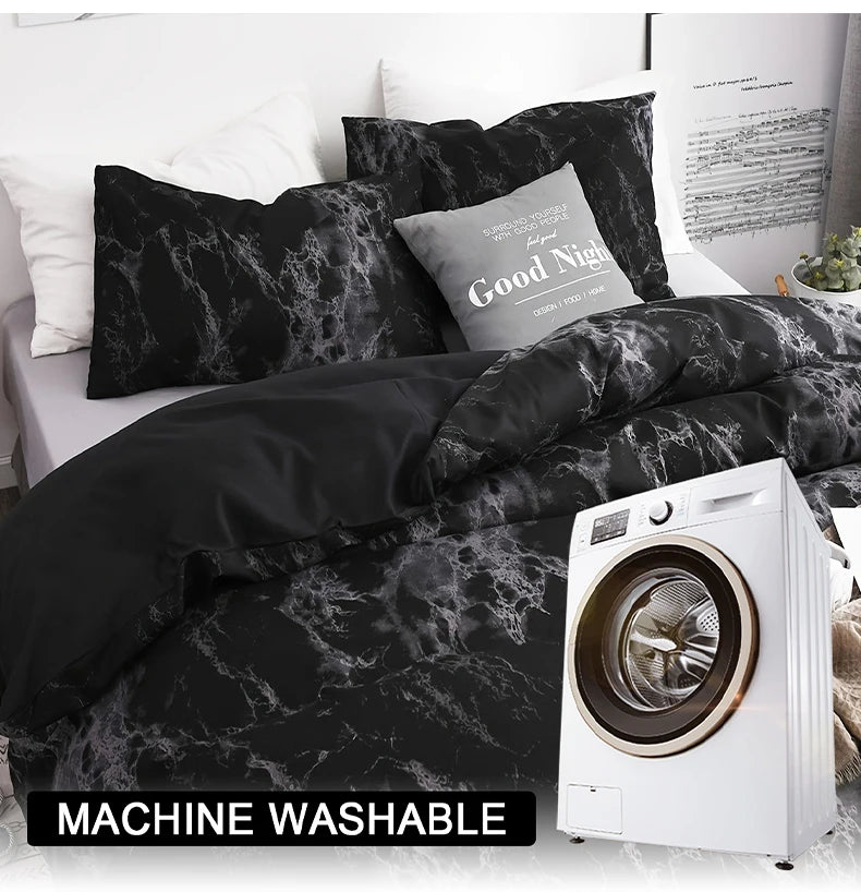Parure Housse de Couette Motif Marbre