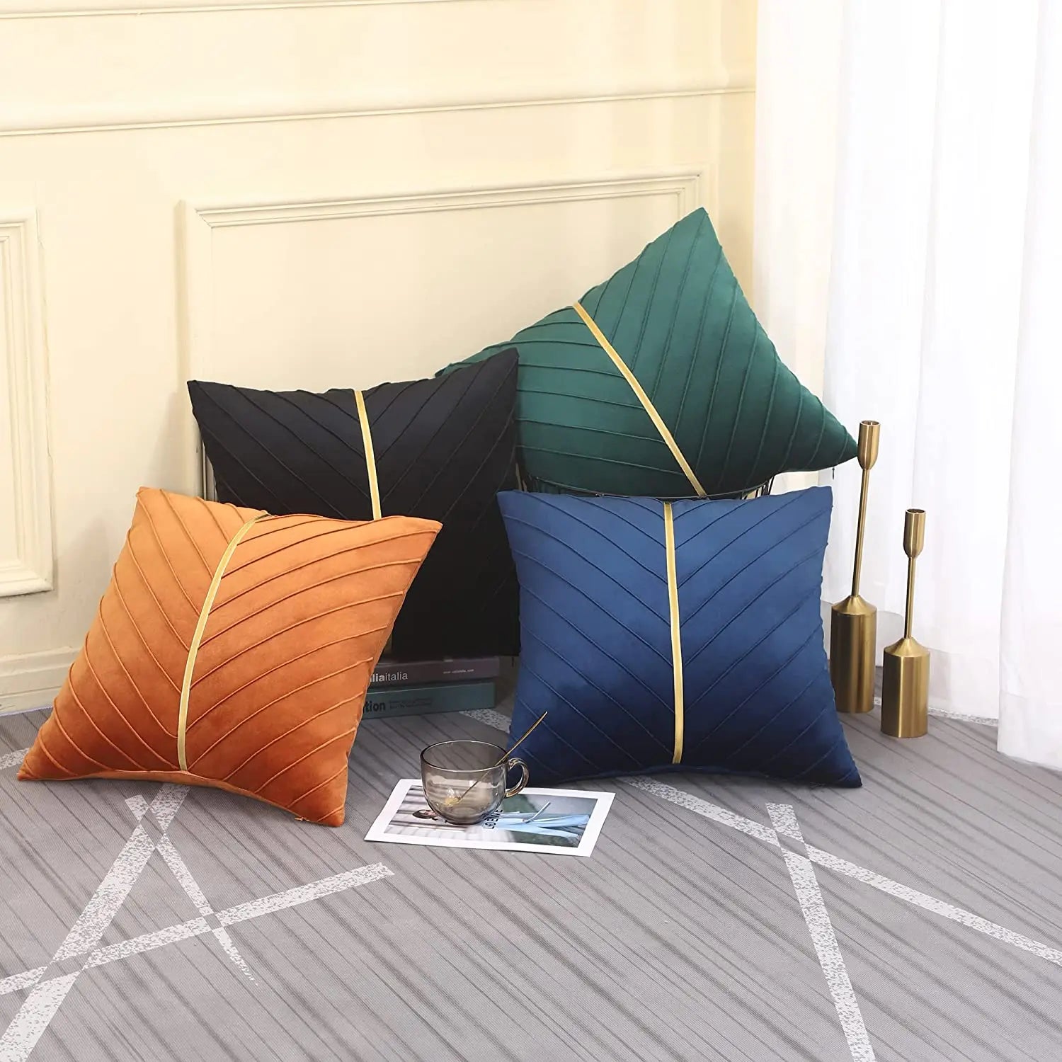 Housse de coussin flocon de neige en velours