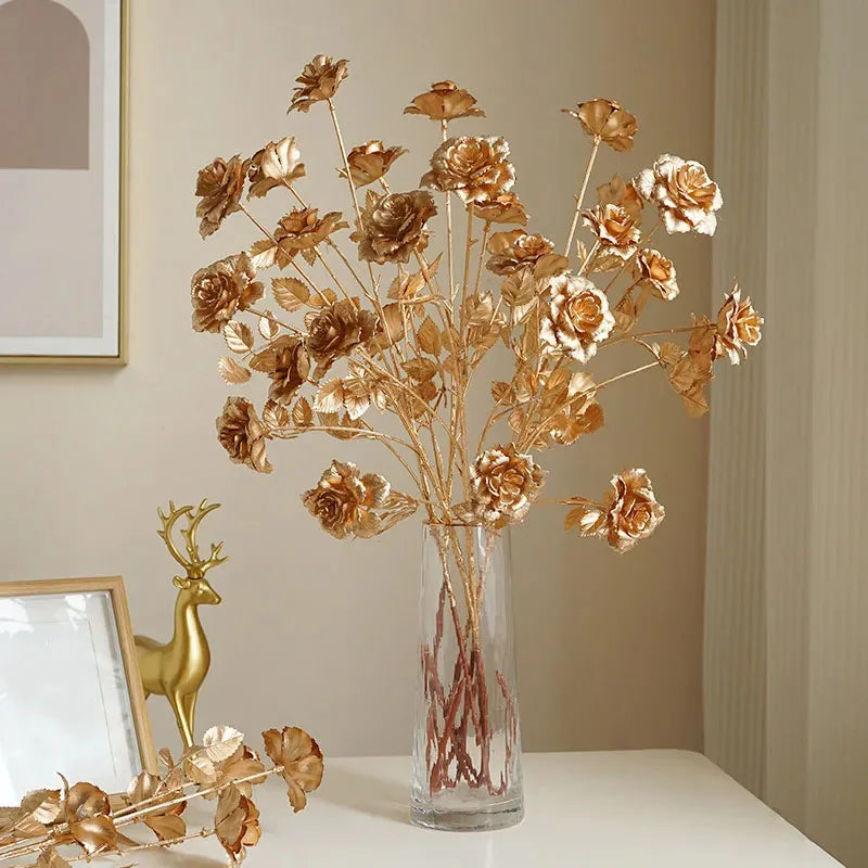 Fleur Artificielle Feuille de ginkgo Dorée