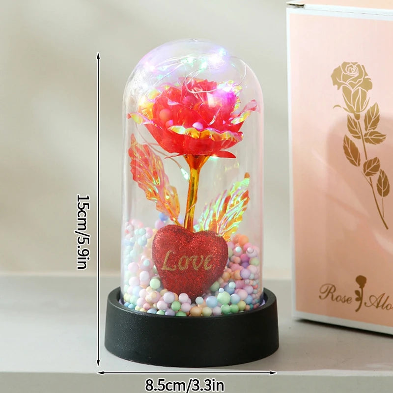 Fleur Artificielle Rose Led