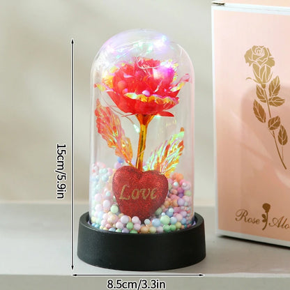 Fleur Artificielle Rose Led
