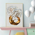 Tableau Moderne abstraite Fleur Blanche