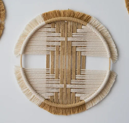 Panier Mural Rond Macramé
