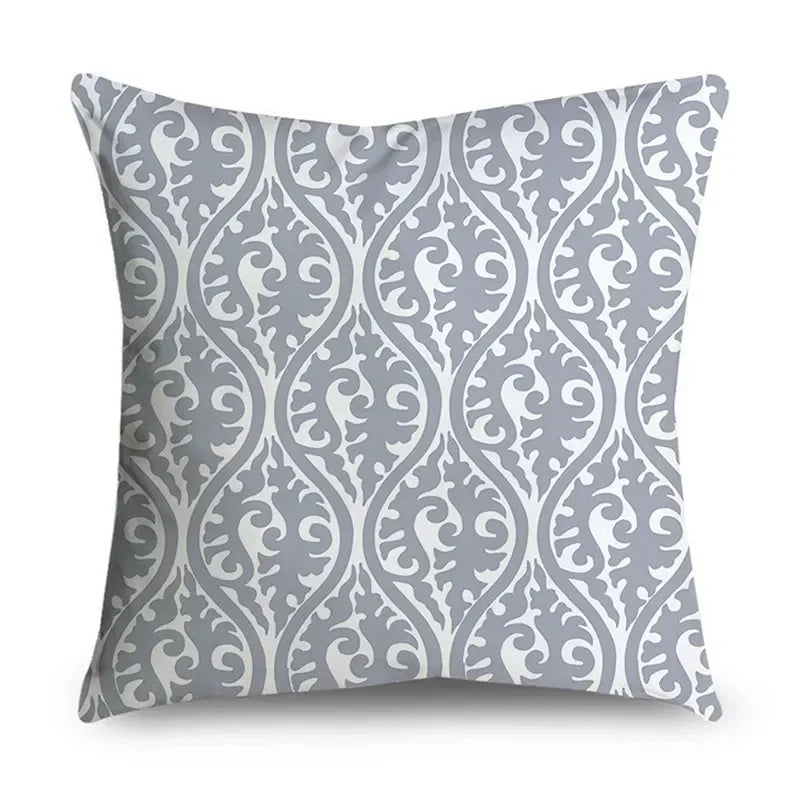 Housse de Coussin Décorative Grise