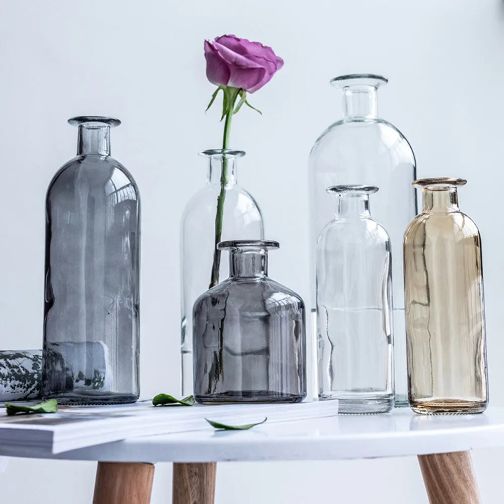 Vase en Verre Coloré style Nordique
