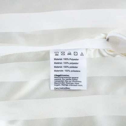 Parure Housse de couette rayée en Satin