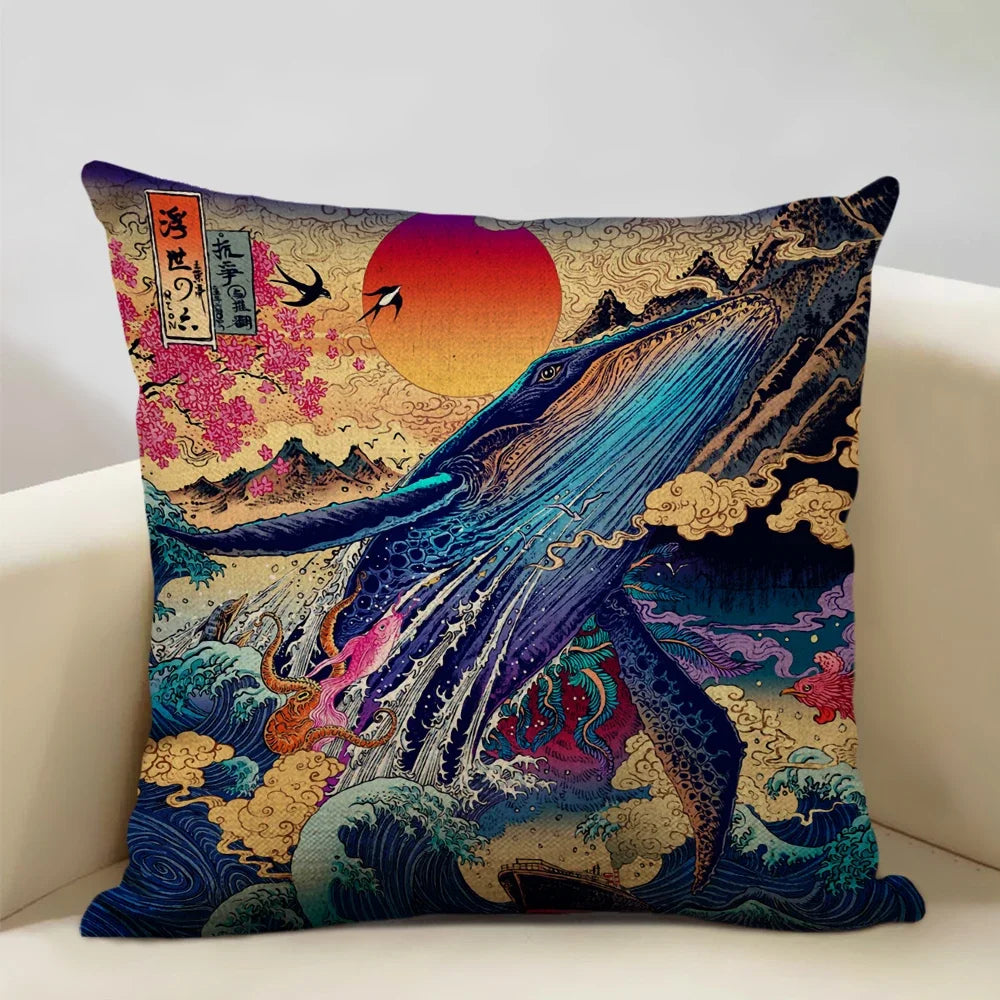 Housse de Coussin Japon