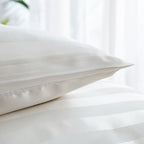 Parure Housse de couette rayée en Satin