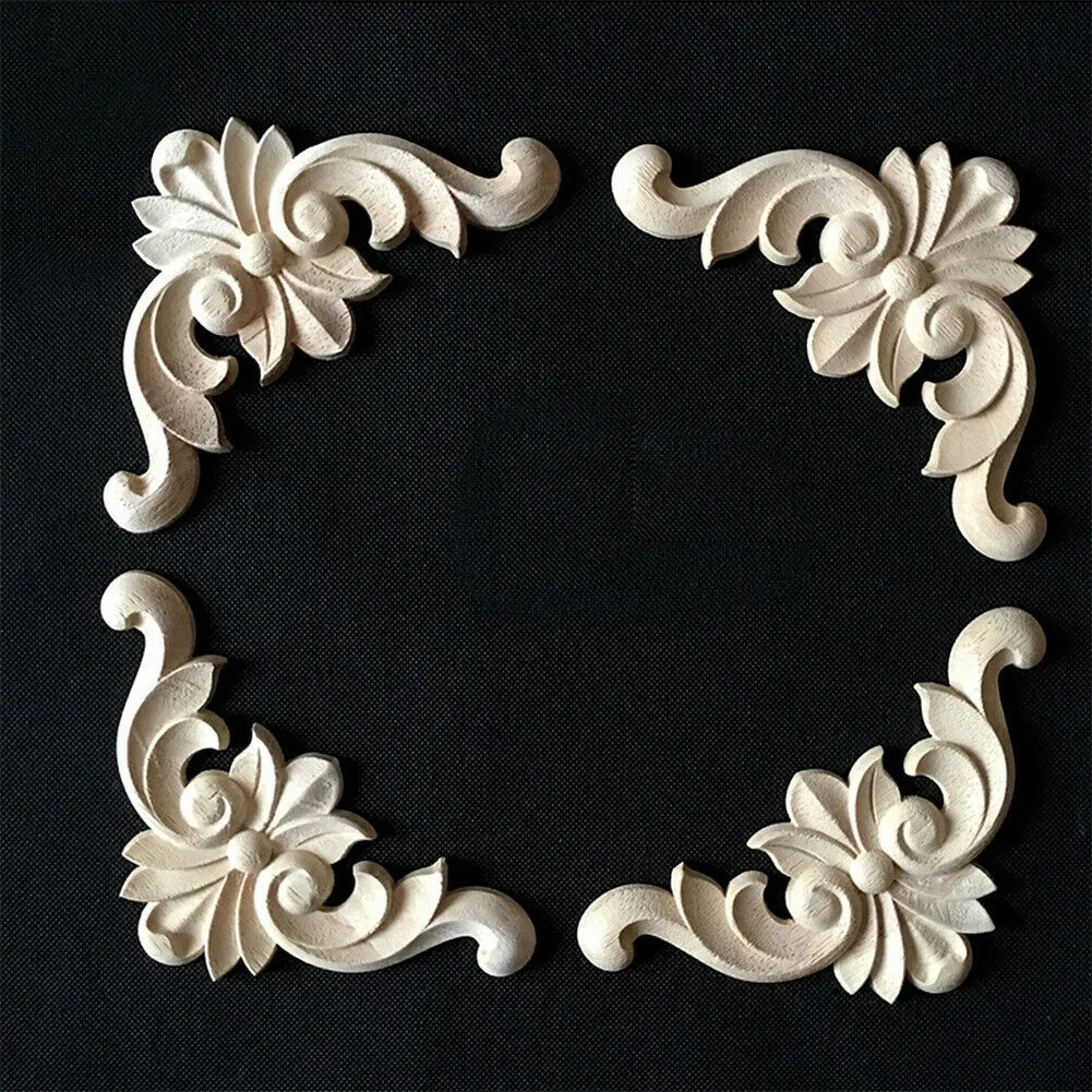 Applique Sculptée en Bois Autocollante