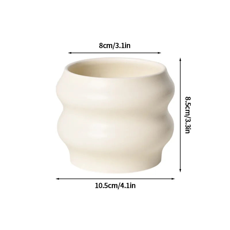 Pot de Fleurs en Céramique Blanc