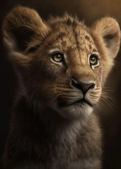 Tableau Moderne Famille Lion