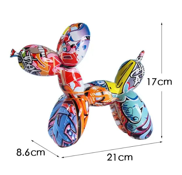Figurine de Chien ballon  Graffiti