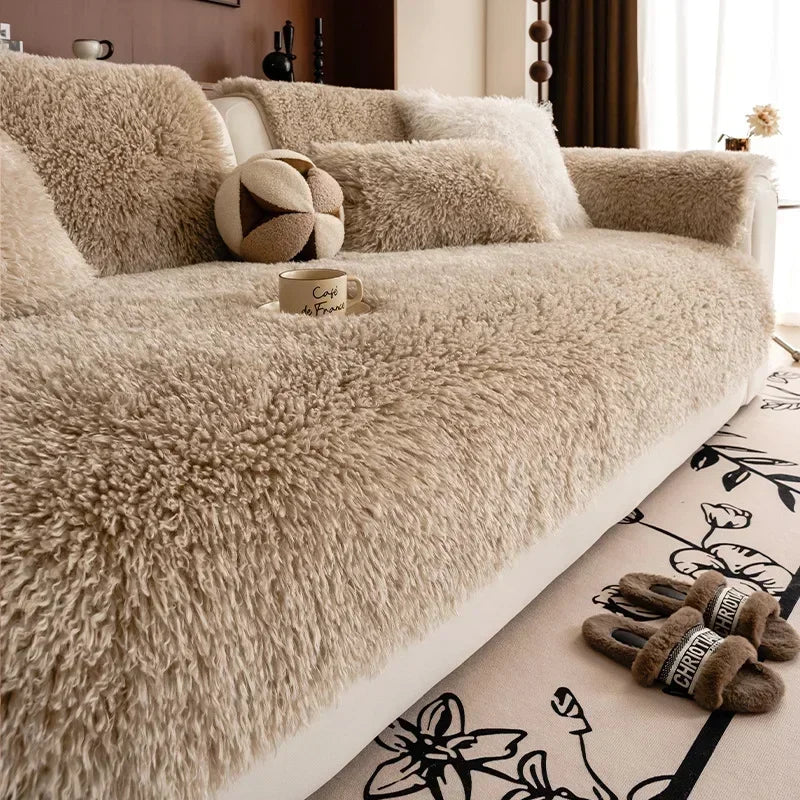 Housse de Canapé en Peluche