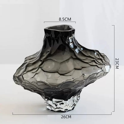 Vase Nordique en Verre Dépoli