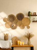 Panier Mural Rond en Jonc de Mer