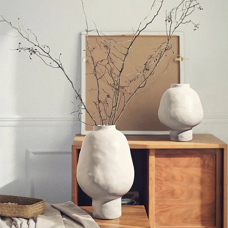 Vase en Céramique motif Martelé