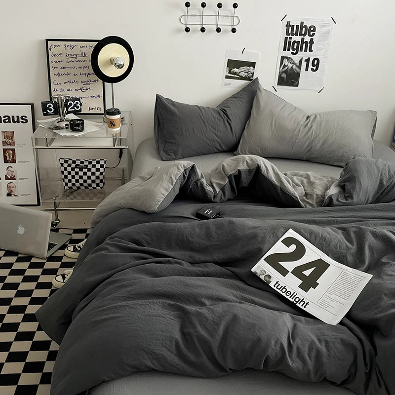 Parure Housse  de Couette en Coton