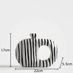 Vase en Céramique à Rayures