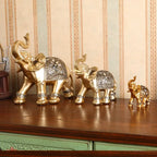 Statue d'éléphant doré Feng Shui
