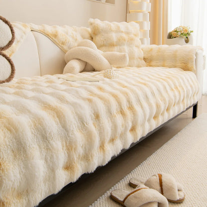 Housse de Canapé en Peluche de Fourrure