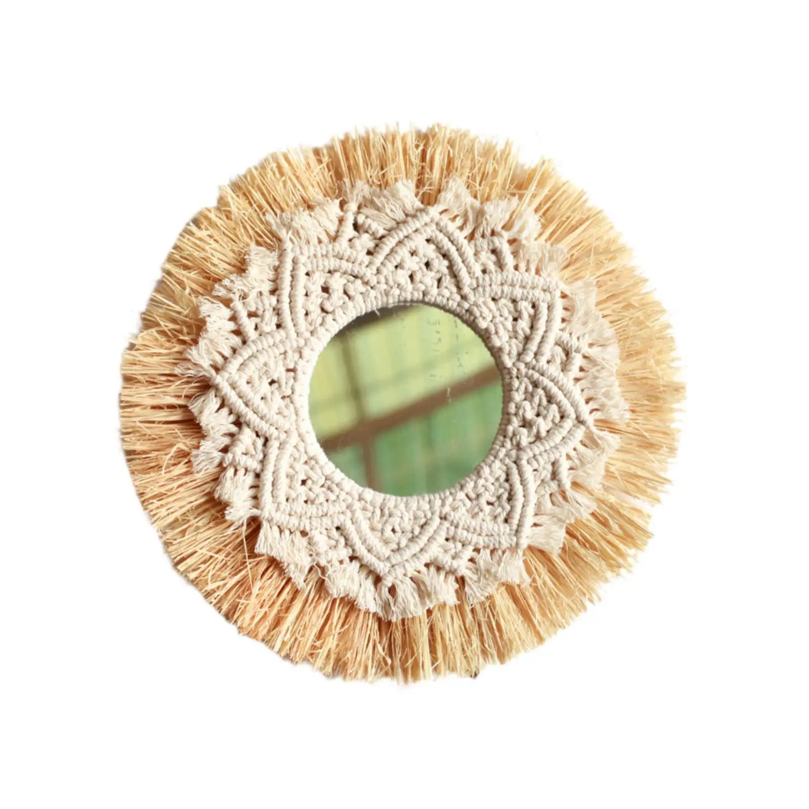 Miroir Décoratif en Macramé