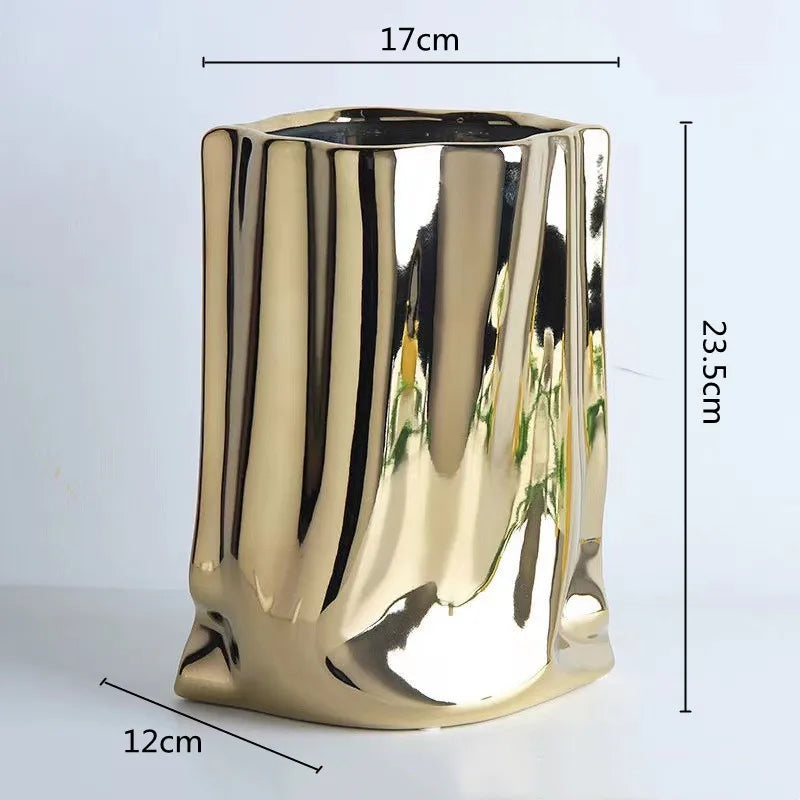 Vase en Céramique en forme de sac
