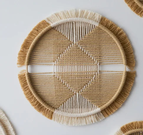 Panier Mural Rond Macramé