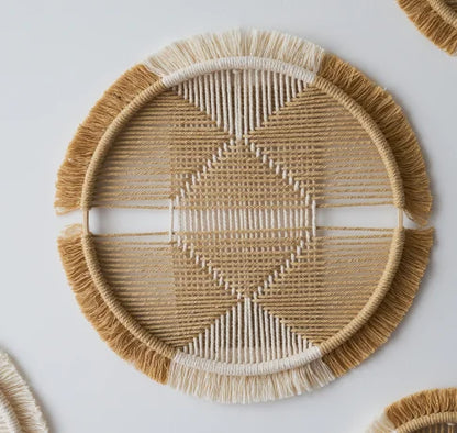 Panier Mural Rond Macramé
