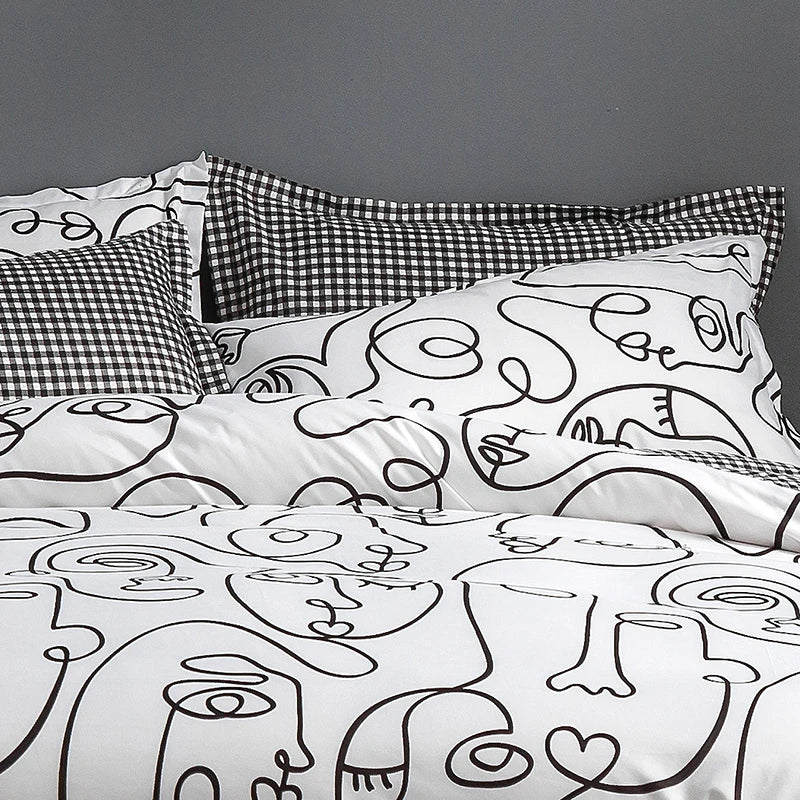 Parure Housse de Couette à Motif