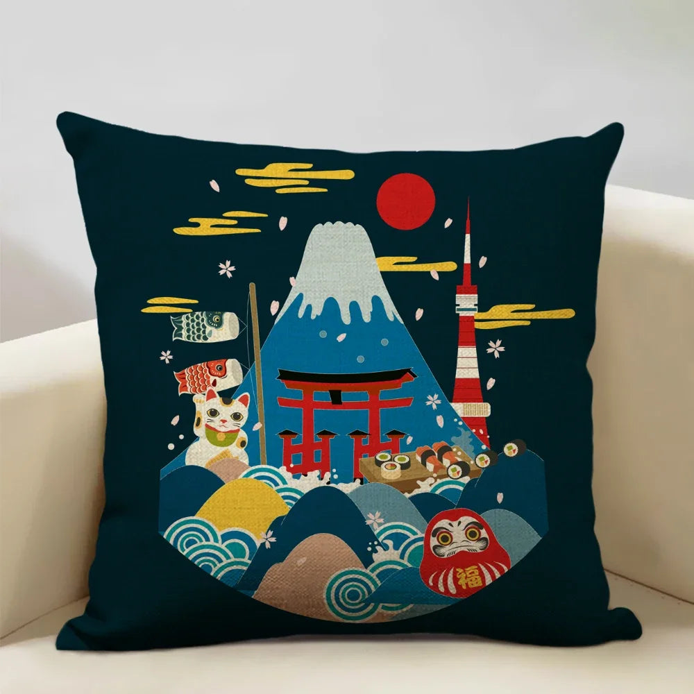 Housse de Coussin Japon