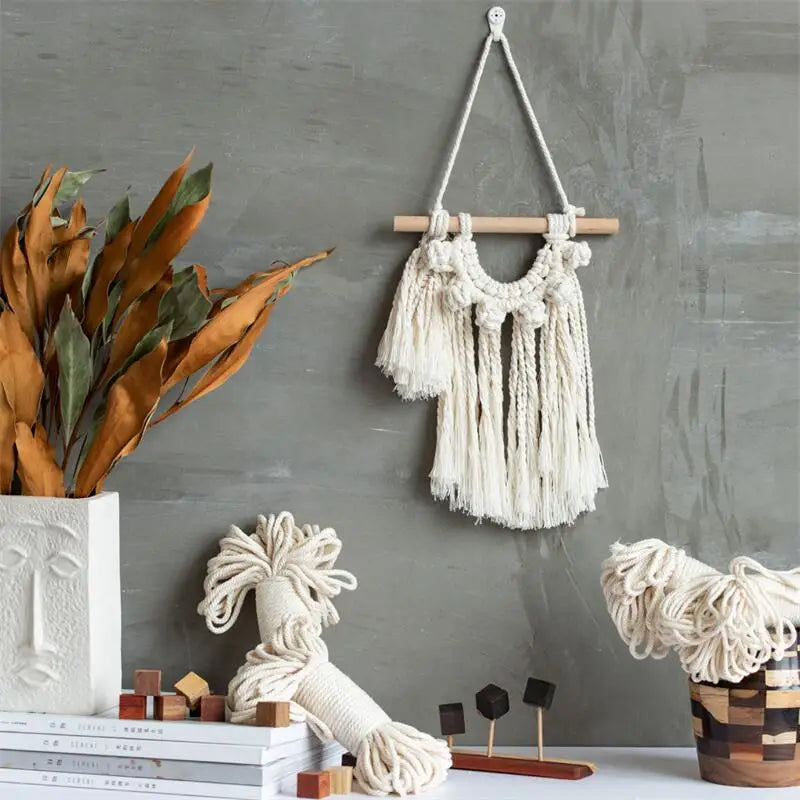 Tenture Murale Nordique en Macramé