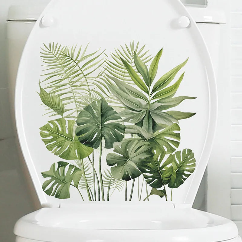 Autocollant Mural Plante WC