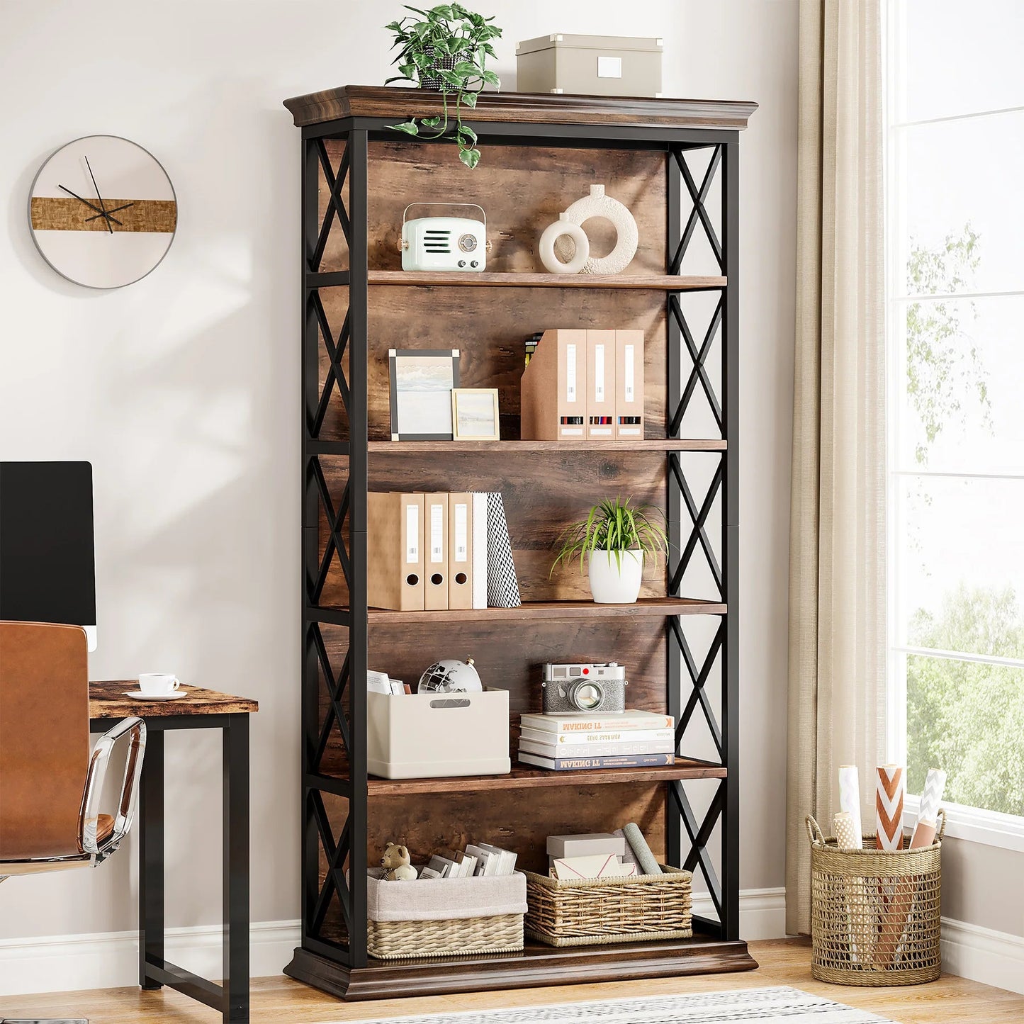 Bibliothèque et Étagères 6 Niveaux