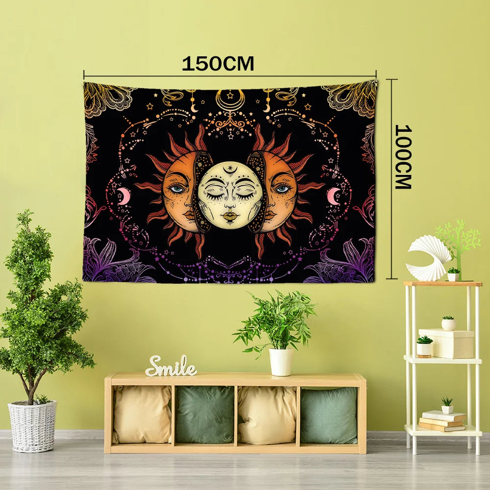 Tenture Murale Soleil et Lune