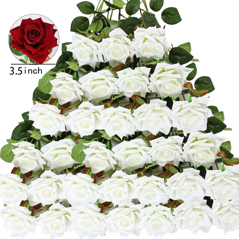 Fleur Artificielle Rose en Velours