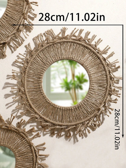 Panier Mural Rond en Jonc de Mer