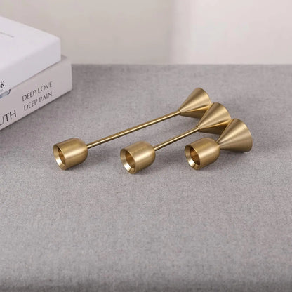 Bougeoirs de Luxe en Métal de couleur dorée